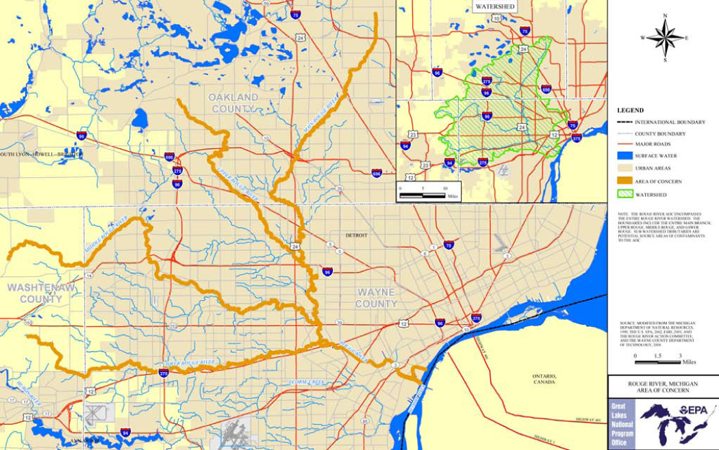 Rouge River AOC Map